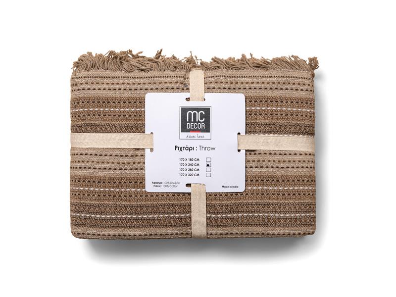 Ριχτάρι Τετραθέσιου (170X320) Mcdecor 33001 CAMEL - MCDECOR