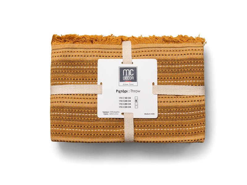 Ριχτάρι Διθέσιου (170X240) Mcdecor 33001 MUSTARD - MCDECOR