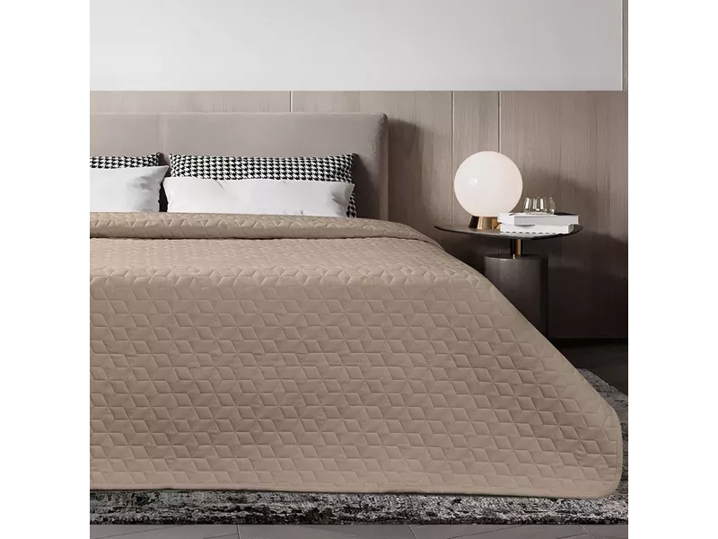 ΚΟΥΒΕΡΛΙ MICROFIBER PRE-WASHED ΜΟΝΟ 160X240 ADAM HOME VIVA BEIGE