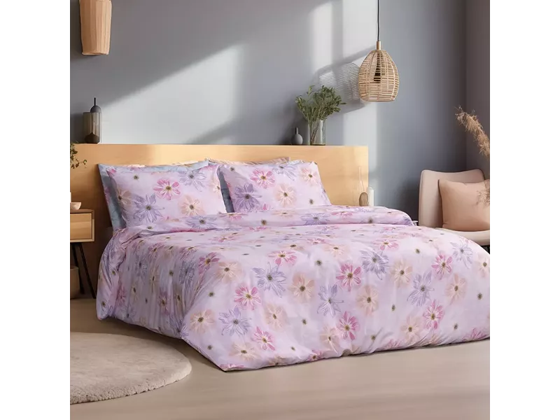 LINO ΣΕΤ ΠΑΠΛΩΜΑΤΟΘΗΚΗ BLUME LILAC 160X240