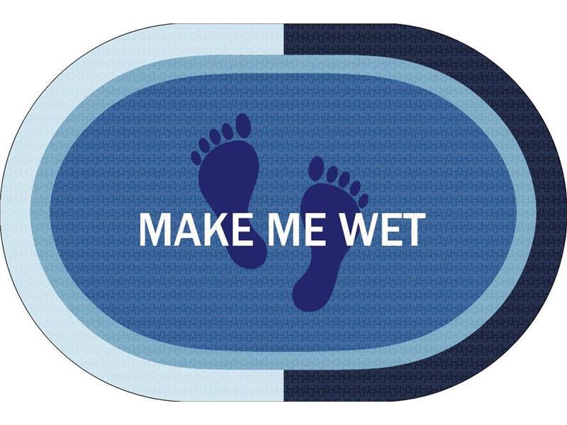 Πατάκι Μπάνιου Oval Αντιολισθητικό Make Me Wet 50X70 Sky Blue 100% Polyester