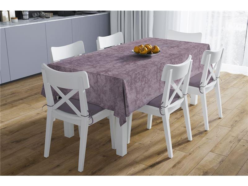 Αλέκιαστο Σετ 2 τεμ (Τραπ/λο 140X140 & Τραβέρσα 40X140) Panama Shadow Dark Lila 70/30 Cott/Pol