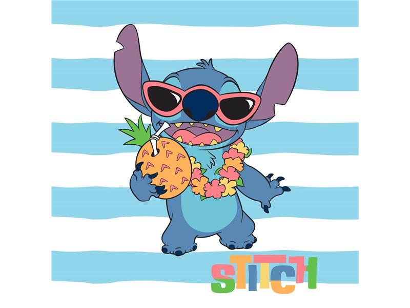 Λαβέτα Νηπιαγωγείου Disney Home Lilo & Stitch 79 30X30 Sky Blue 100% Polyester
