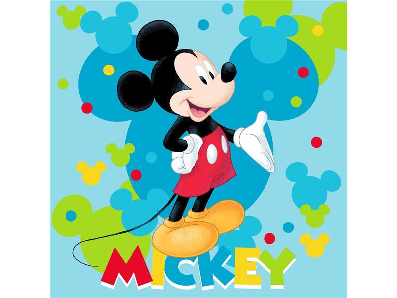 Λαβέτα Νηπιαγωγείου Disney Home Mickey 73 30X30 Turquoise 100% Polyester