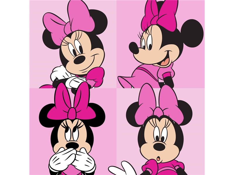 Λαβέτα Νηπιαγωγείου Disney Home Minnie 76 30X30 Pink 100% Polyester