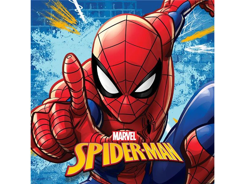 Λαβέτα Νηπιαγωγείου Marvel Spider-Man 70 30X30 Sky Blue 100% Polyester