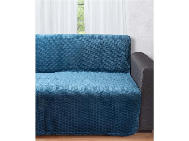 Διακοσμητικό fleece ριχτάρι 35 (150cm x 200cm) Μπλέ