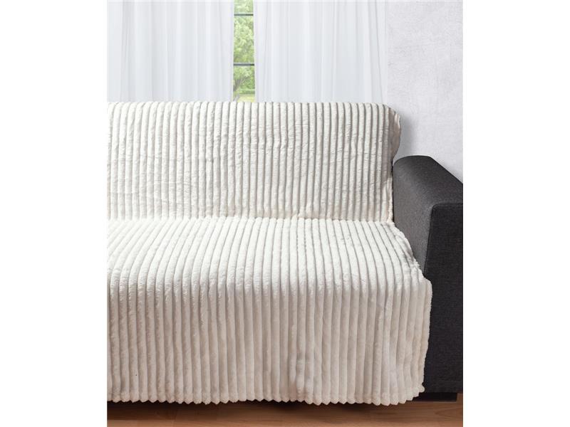 Διακοσμητικό fleece ριχτάρι 20 (150cm x 200cm) λευκό