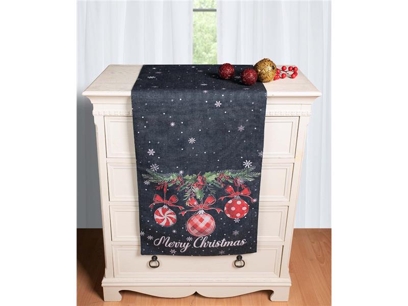 Χριστουγεννιάτικη Τραβέρσα με στάμπα (45cm x 170cm) ks2025-17