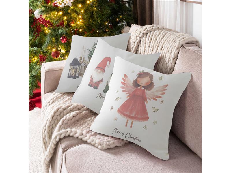 Μαξιλάρι Διακοσμητικό Χριστουγεννιάτικο Printed Σχέδιο 128
