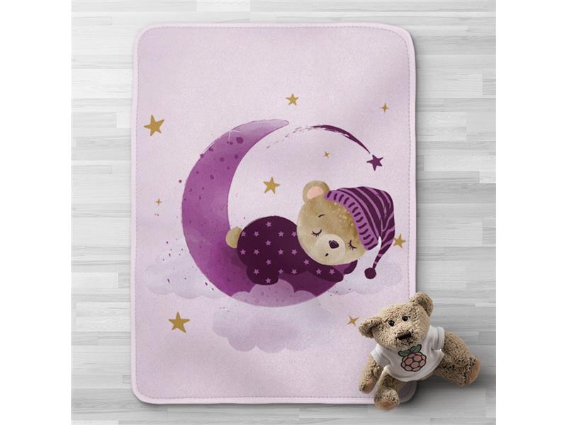 Κουβέρτα Κούνιας Sleeping Bear Μωβ