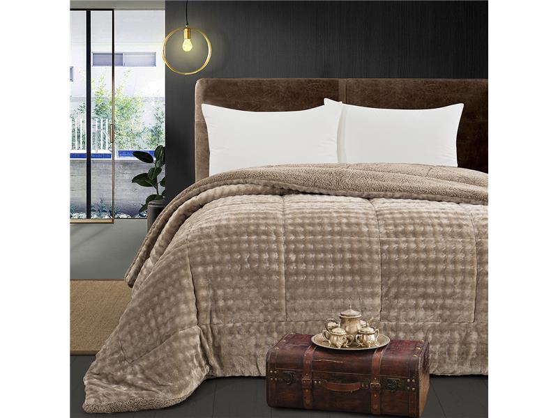 Κουβερτοπάπλωμα king size Art 12510 240x260 Μπεζ  