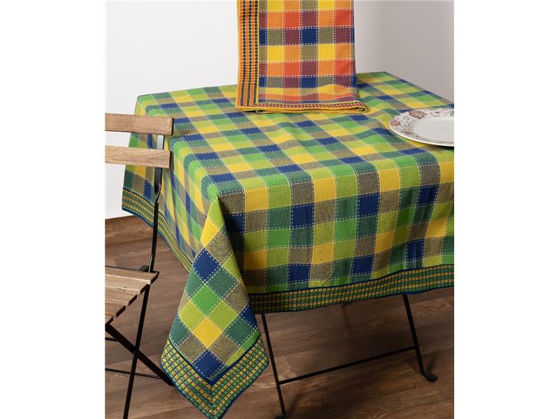 τραπεζοκαρέ (140cm x 140cm)  moda καρό μπλε