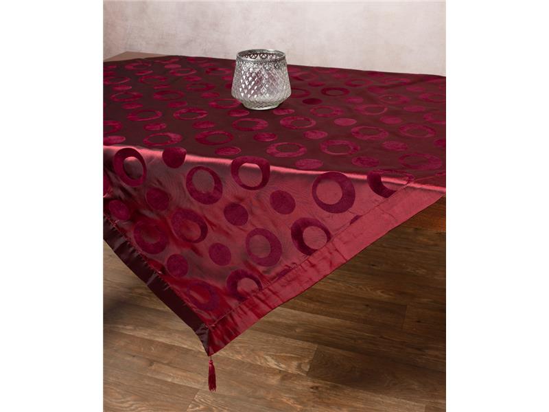 Σατέν τραπεζοκαρέ 082 (130cm x 130cm) μπορντώ
