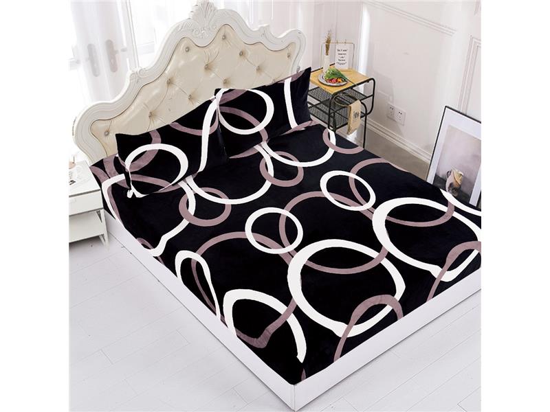 Fleece σεντόνι με λάστιχο και μαξιλαροθήκες (180cm x 200cm + 25cm) σχέδιο 7