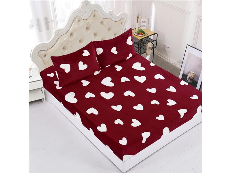 Fleece σεντόνι με λάστιχο και μαξιλαροθήκες (180cm x 200cm + 25cm) σχέδιο 11