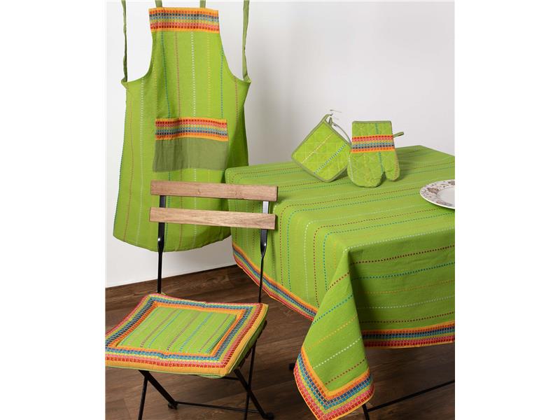 τραπεζοκαρέ (140cm x 140cm) moda ριγέ πράσινο