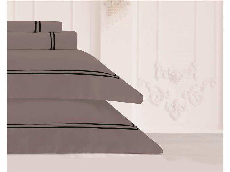 Σετ Σεντόνια Makis Tselios Bar 13 Grey-Black Βαμβακοσατέν       