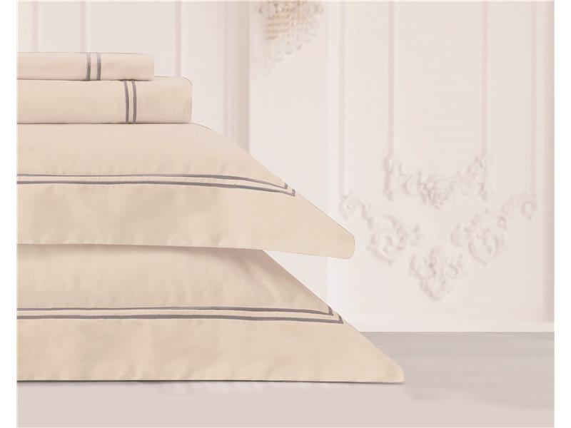 Σετ Σεντόνια Makis Tselios Bar 12 Beige-Grey Βαμβακοσατέν       