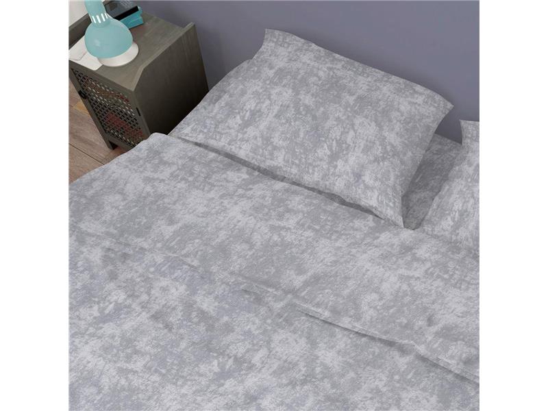 Σεντόνια Σετ 2 τεμ Premium Shadow 621 160X240 Light Grey 100% Cotton
