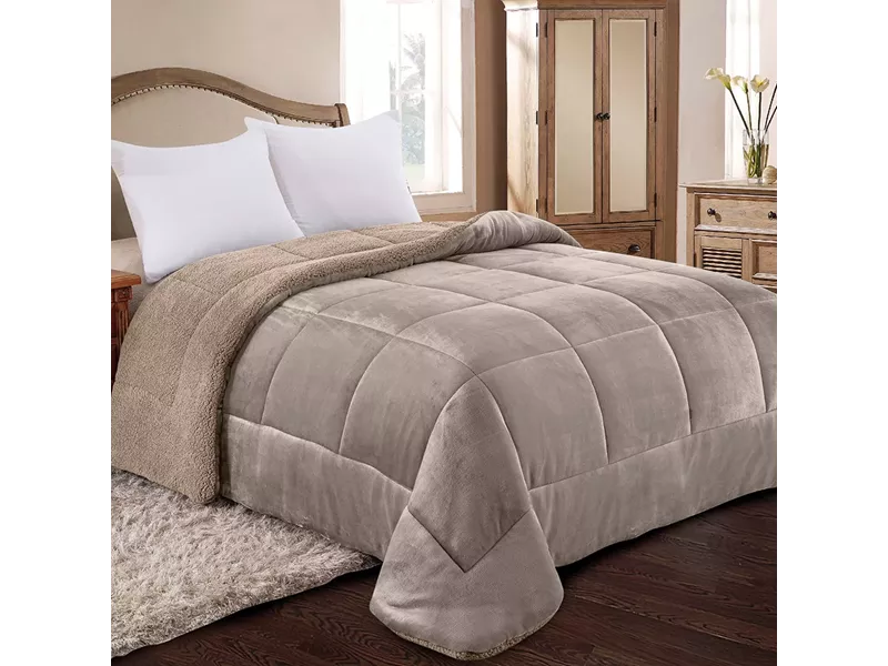 ΚΟΥΒΕΡΤΟΠΑΠΛΩΜΑ ΔΙΠΛΟ 180X240 ADAM HOME (805) TAUPE