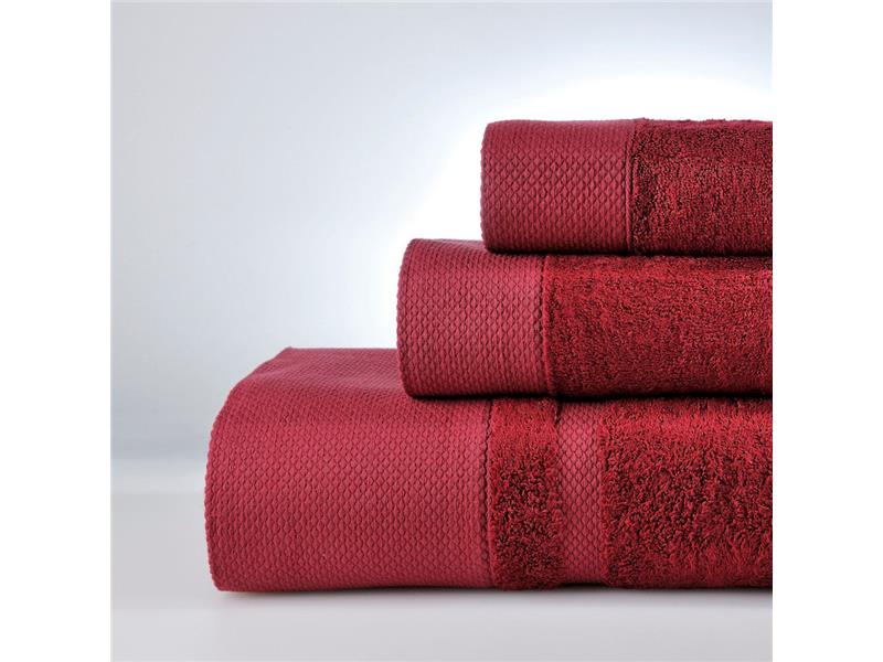 Σετ Πετσέτες 3 τεμαχίων Down Town New Rosa Burgundy