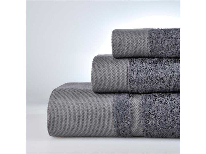 Σετ Πετσέτες 3 τεμαχίων Down Town New Rosa Dark Grey