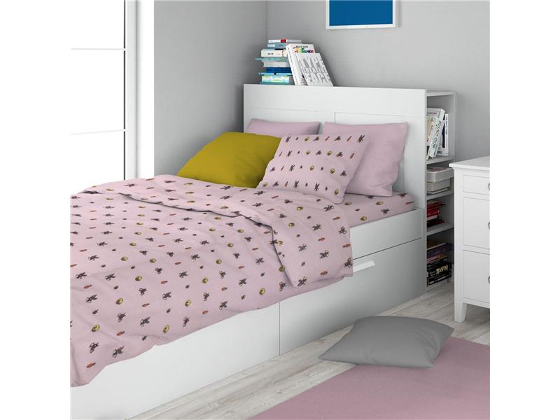 Σεντόνια Εμπριμέ Σετ 3 τεμ kids Looney Tunes 39 160X240 Pink 100% Cotton Flannel