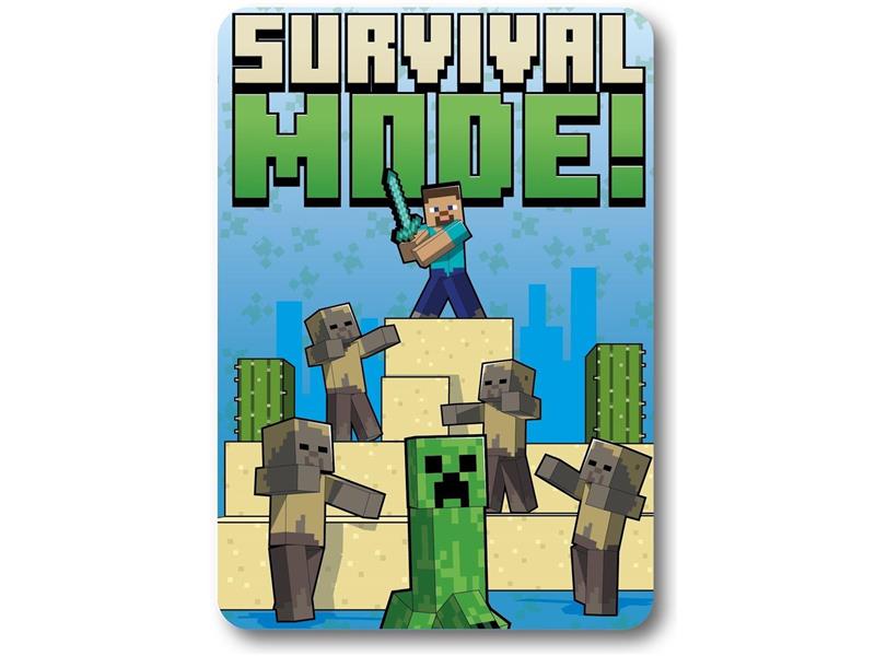 Κουβέρτα Fleece Mojang Minecraft 53 100X140 Blue 100% Polyester