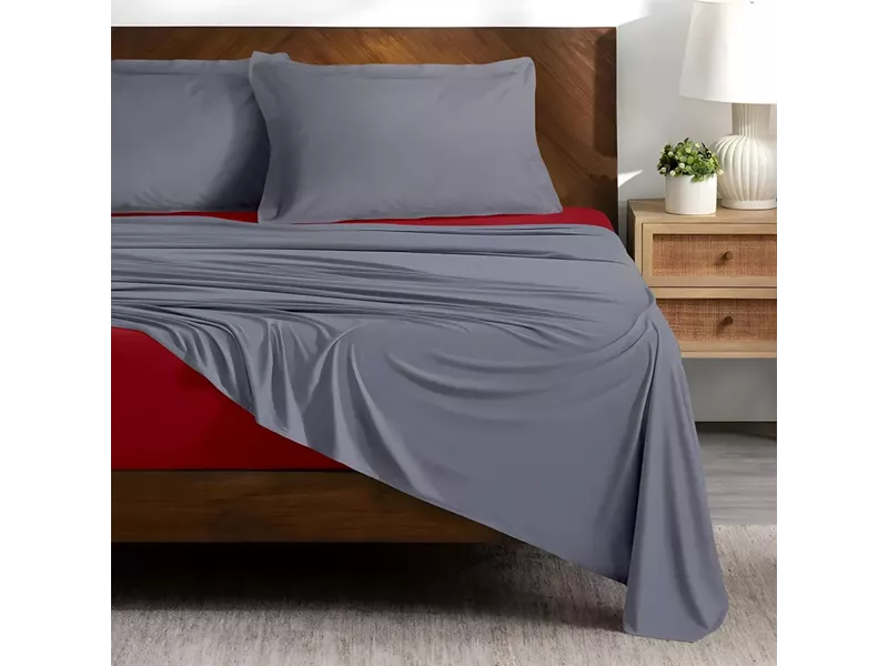 LINO ΣΕΤ ΣΕΝΤΟΝΙΑ DOBLE GREY-RED 240X260