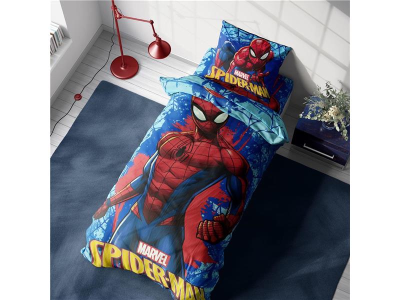 Σεντόνια Σετ 4 τεμ Marvel Spider-Man 714 160X240 Electric Blue 100% Cotton