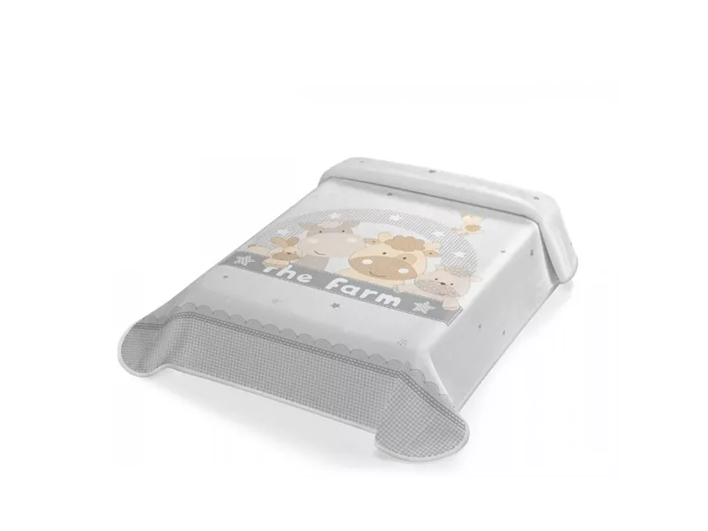 ΚΟΥΒΕΡΤΑ ΙΣΠΑΝΙΑΣ ΚΟΥΝΙΑΣ 110X140 BELPLA STER 664 GREY