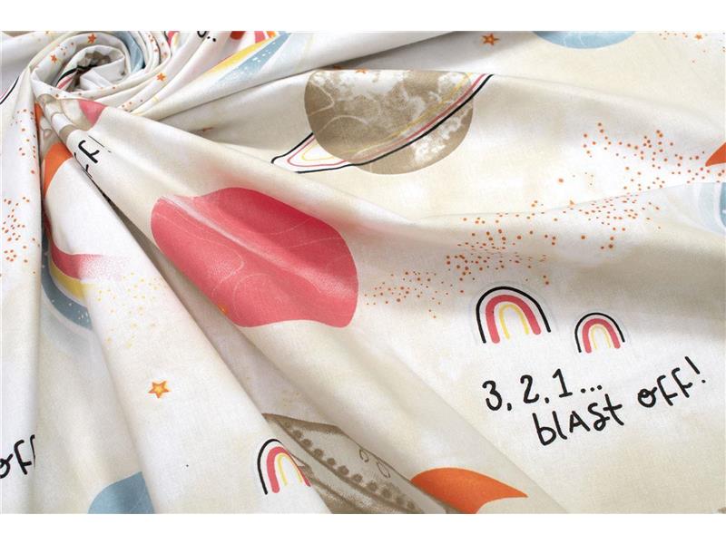 Σεντονάκι Λίκνου bebe Spaceship 186 80X110 Beige 100% Cotton