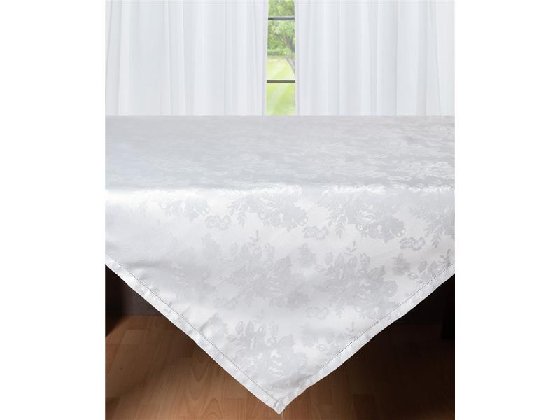 Ζακάρ τραπεζοκαρέ HLS010 (140cm x 140cm) λευκό