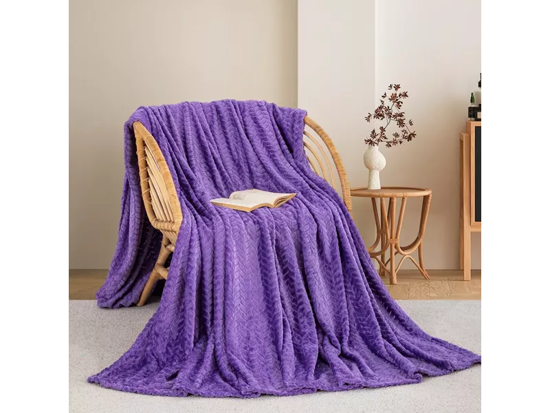 ΚΟΥΒΕΡΤΑ  FLEECE ΥΠΕΡΔΙΠΛΟ 220X240 ADAM HOME (550)  PURPLE(73)