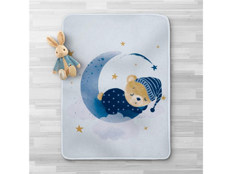 Κουβέρτα Κούνιας Sleeping Bear Μπλε