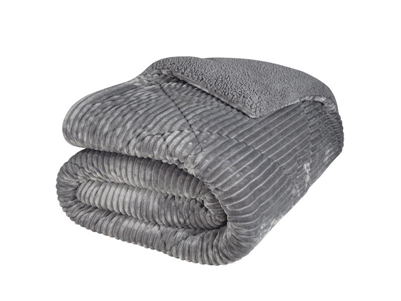 Κουβερτοπάπλωμα Υπέρδιπλο (220X240) Ribb Grey - MCDECOR