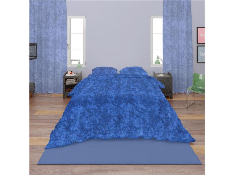 Σεντόνια Σετ 2 τεμ Premium Shadow 631 160X240 Electric Blue 100% Cotton