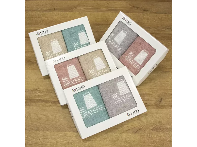 LINO ΣΕΤ ΠΕΤΣΕΤΕΣ BE GRATEFUL PINK-GREY 2ΤΜΧ