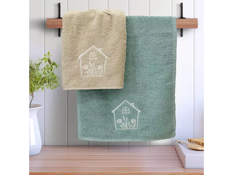 LINO ΣΕΤ ΠΕΤΣΕΤΕΣ REFUGIO BEIGE-MINT 2ΤΜΧ