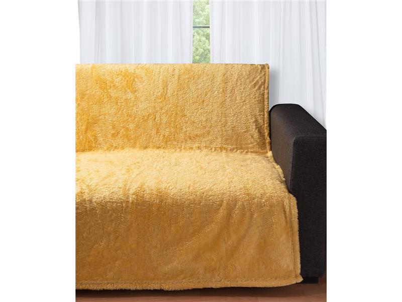 Διακοσμητικό fleece ριχτάρι 030 (150cm x 200cm) yellow