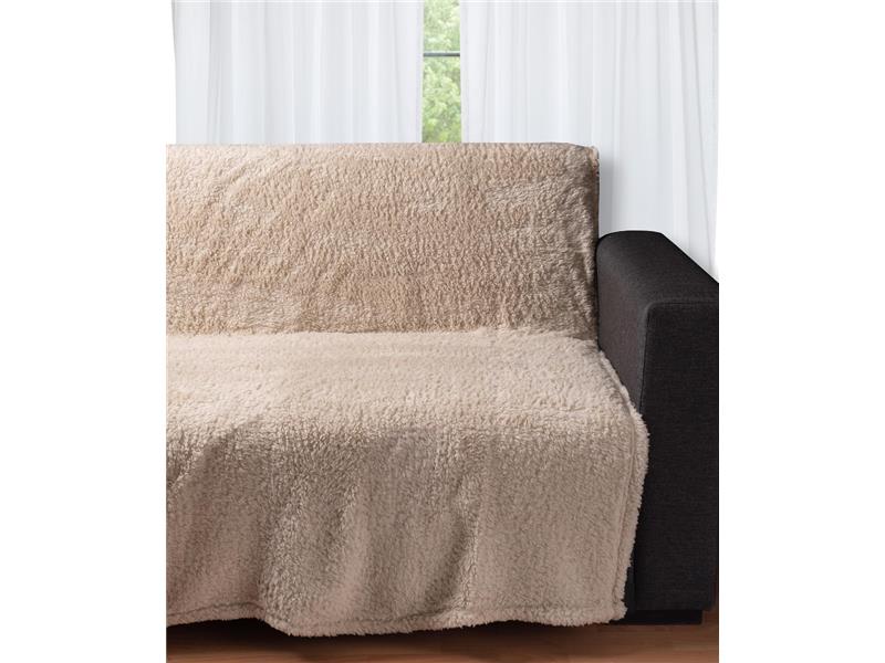 Διακοσμητικό fleece ριχτάρι 032A (150cm x 200cm) beige