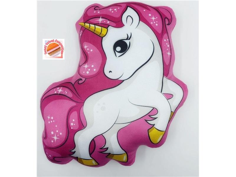 Μαξιλάρι 3D Unicorn 06 35 cm Pink 100% Velboa
