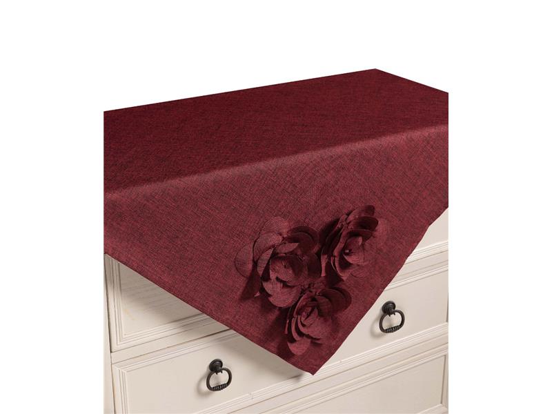 Τραπεζοκαρέ 558 (130cm x 130cm) μπορντώ 