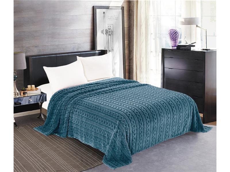 Κουβέρτα fleece braid (160cm x 220cm) ραφ