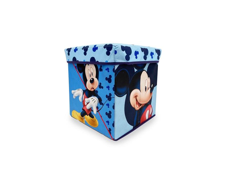 Κουτί-Σκαμπό Disney Home Mickey 14 30X30X30 Sky Blue 100% Polyester
