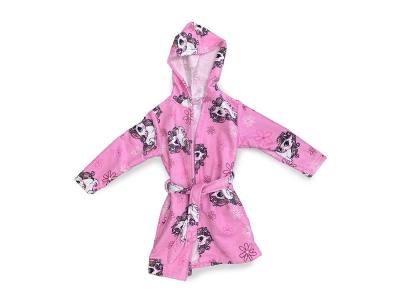 Μπουρνούζι Unicorn Pink 100% Microfiber Pink