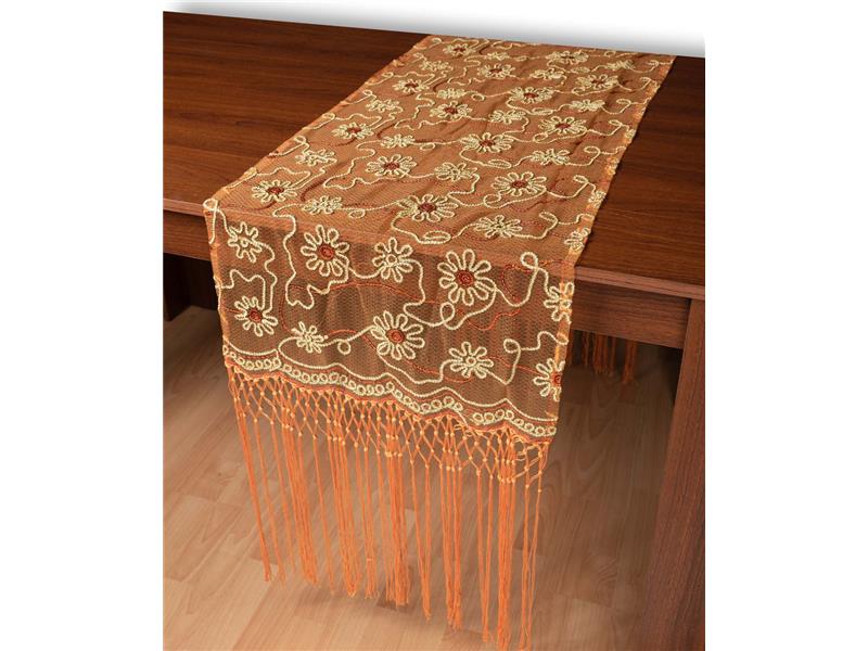 Τούλινη καρέ τραβέρσα 7180 (50cm x 200cm) πορτοκαλί