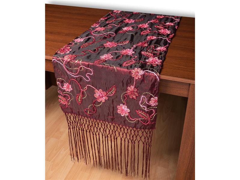 Σατέν τραβέρσα A11 (50cm x 210cm) μπορντώ  