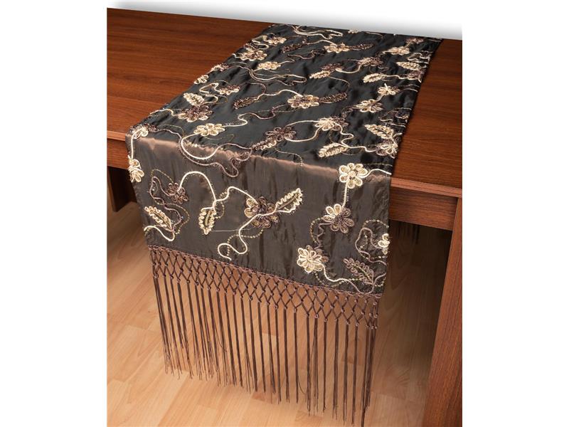 Σατέν τραβέρσα A11 (50cm x 210cm) καφέ  